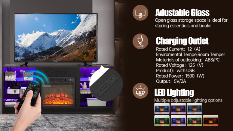 Electric Fireplace TV Stand - Image 8