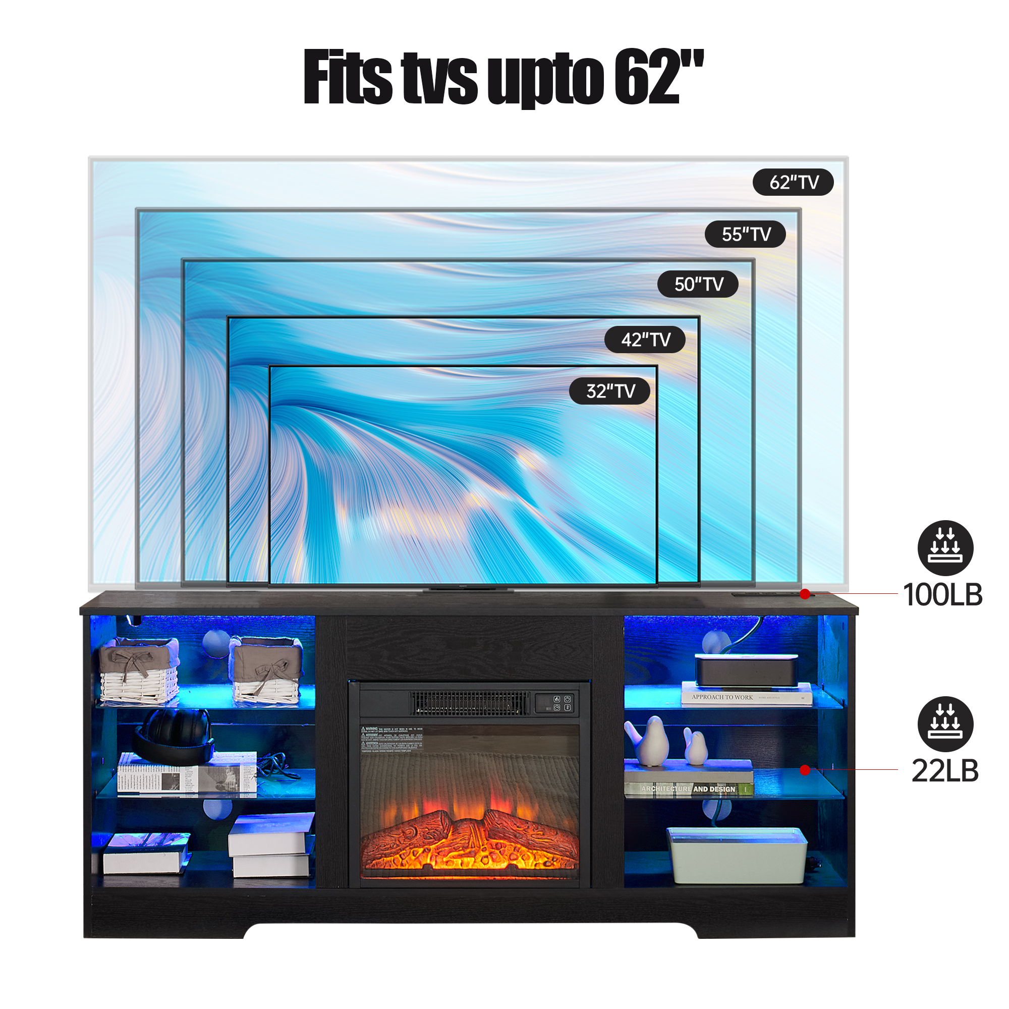 Electric Fireplace TV Stand - Image 4