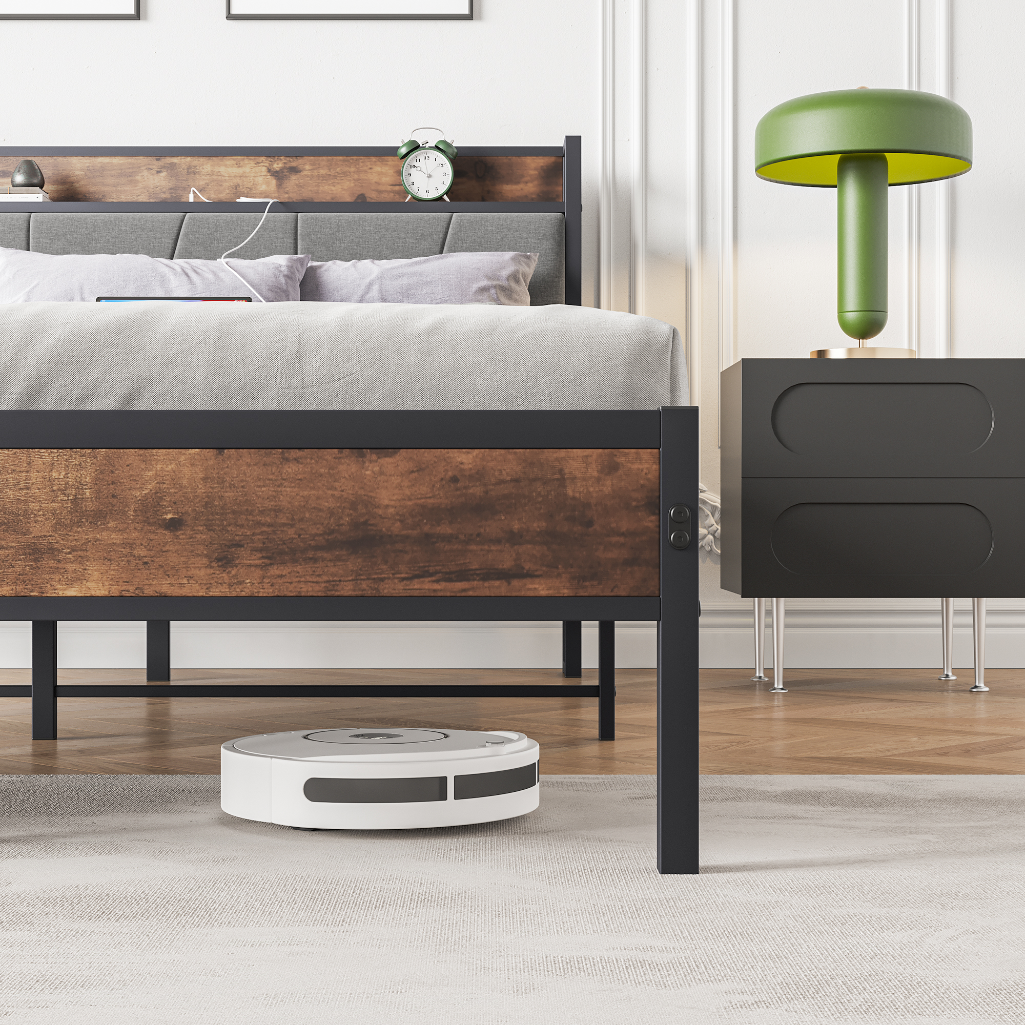 Bed Frame with USB Charger Station - Image 4
