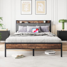 Bed Frame with USB Charger Station
