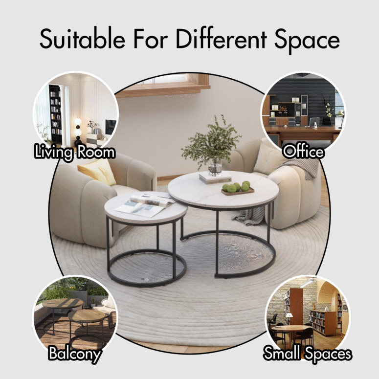 Nesting Coffee Table Set of 2 - Image 3