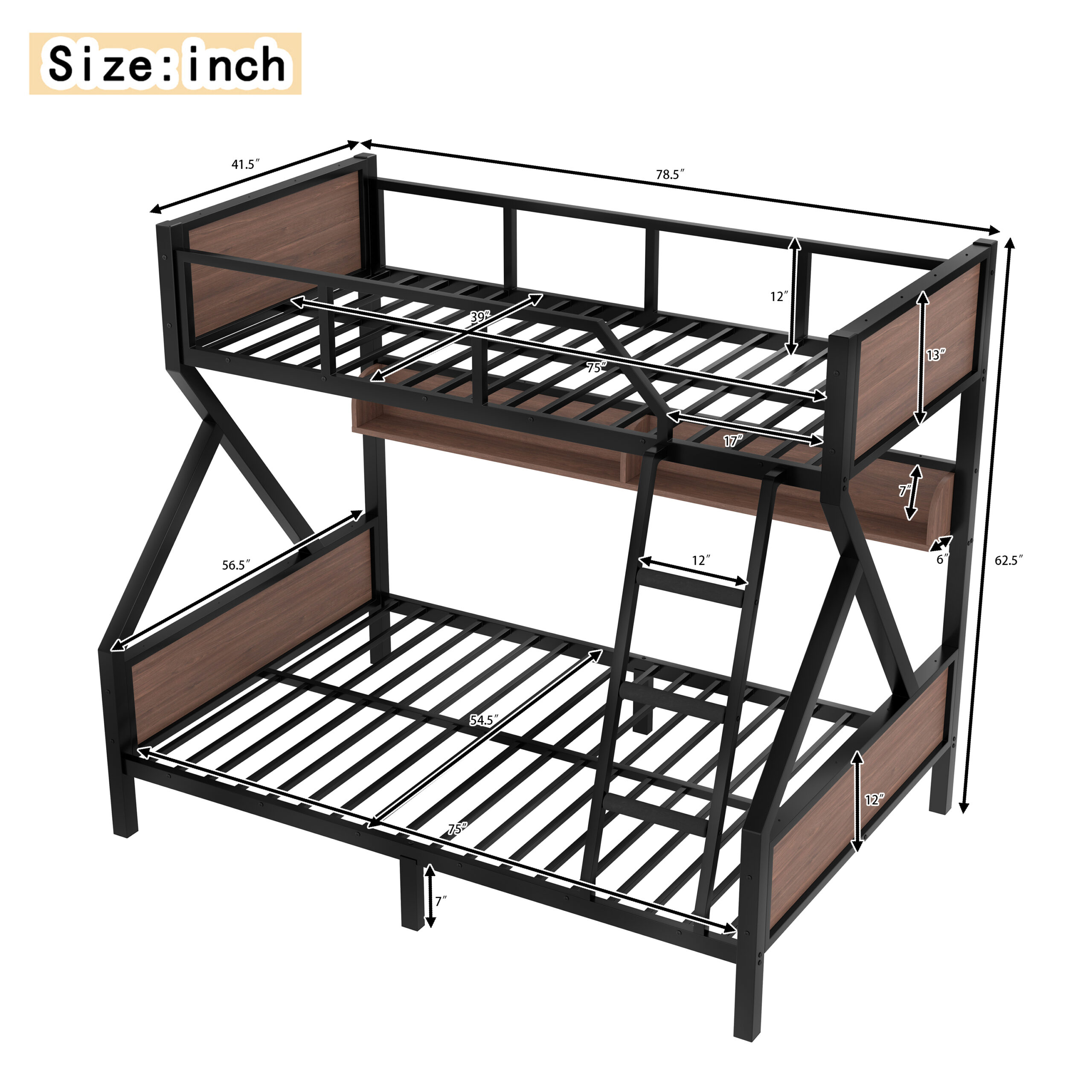 Twin over Full Bunk Bed - Image 5
