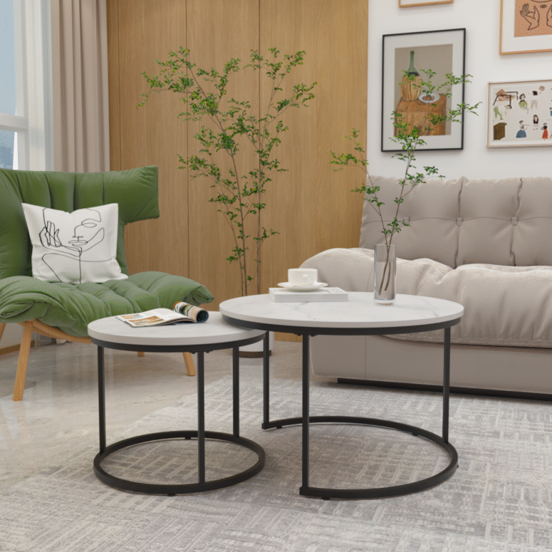 Nesting Coffee Table Set of 2 - Image 9