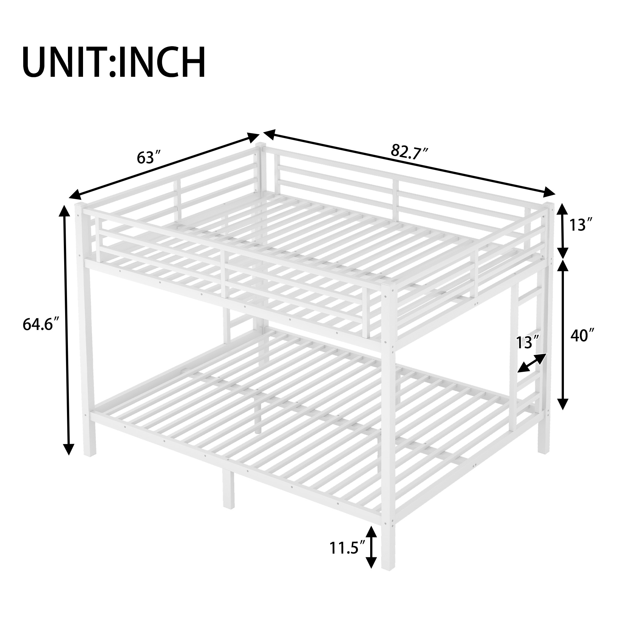 Queen over Queen Bunk Bed - Image 5