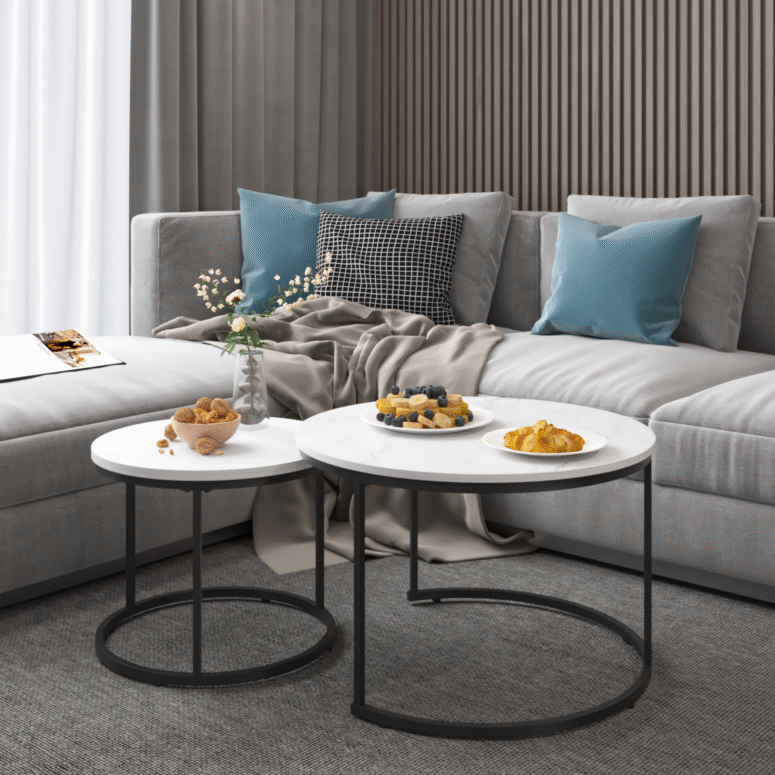 Nesting Coffee Table Set of 2 - Image 11