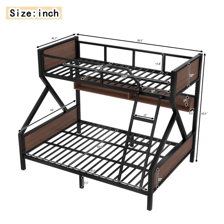 Twin XL Over Queen Bunk Bed - Image 5