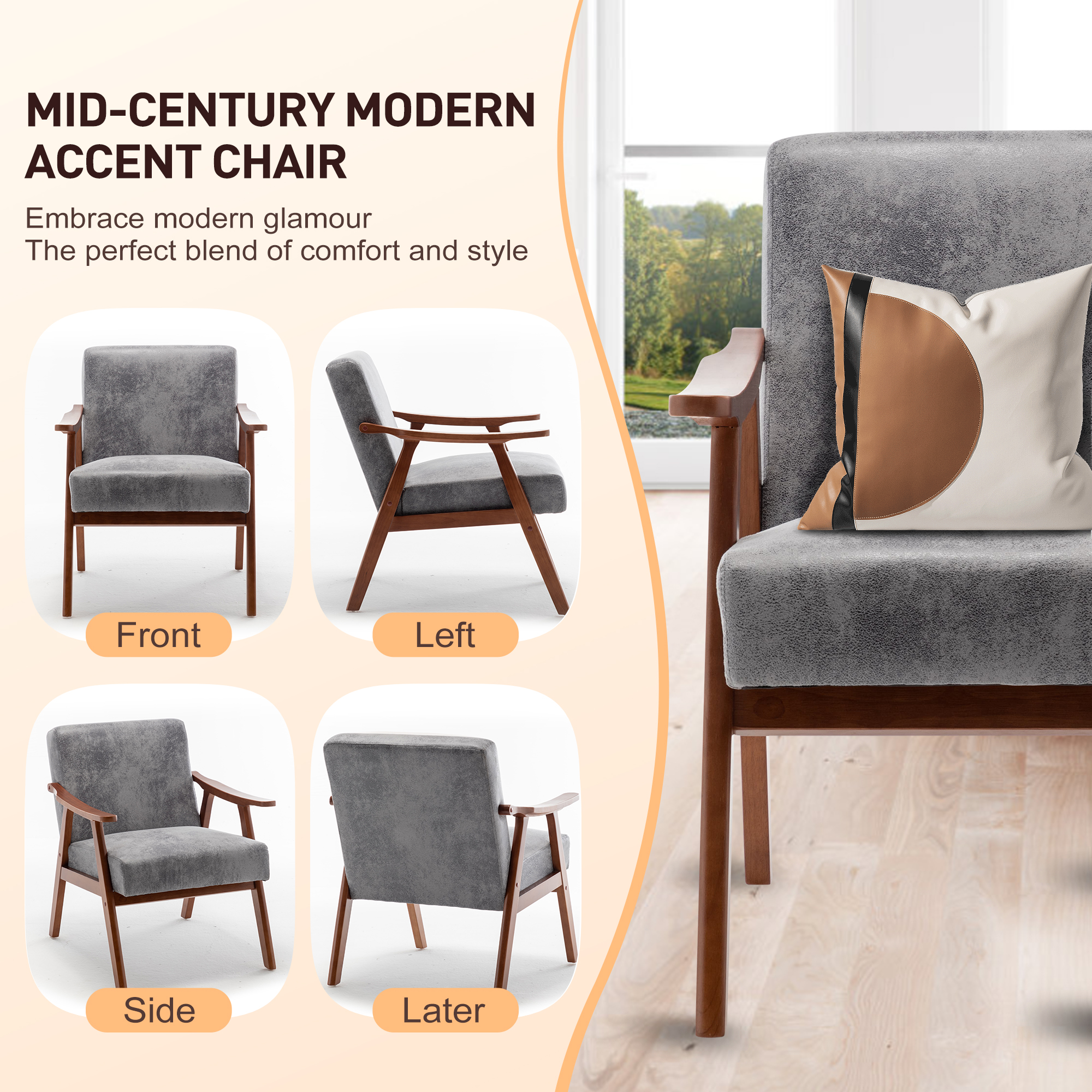 Mid-Century Accent ChairĀ  - Image 11