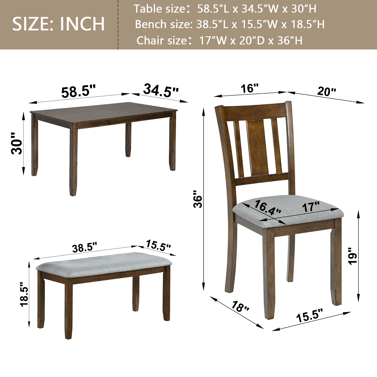 Dining Table Set for 6 - Image 12