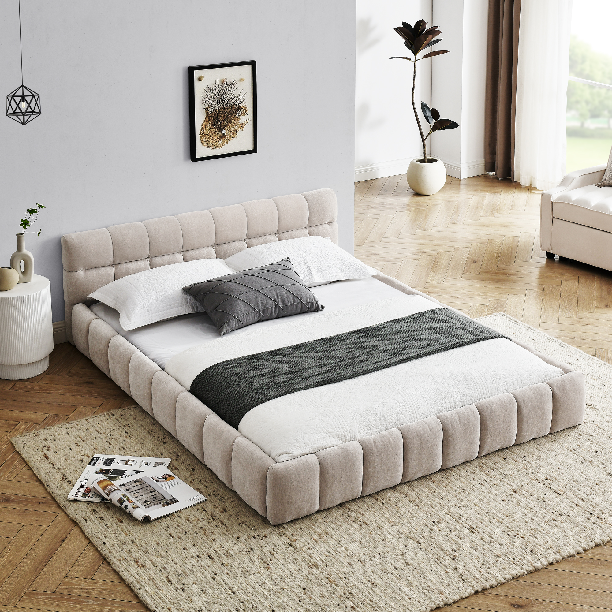 Queen Bed Frame with Headboard