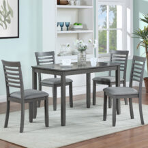 Solid Wood Dining Table Set for 4