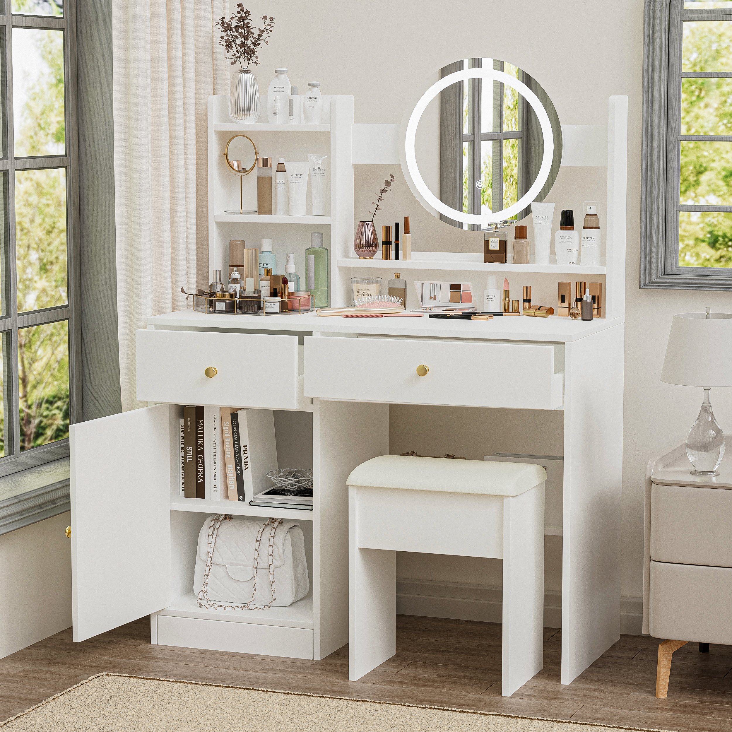 Vanity Desk with Mirror - Image 2