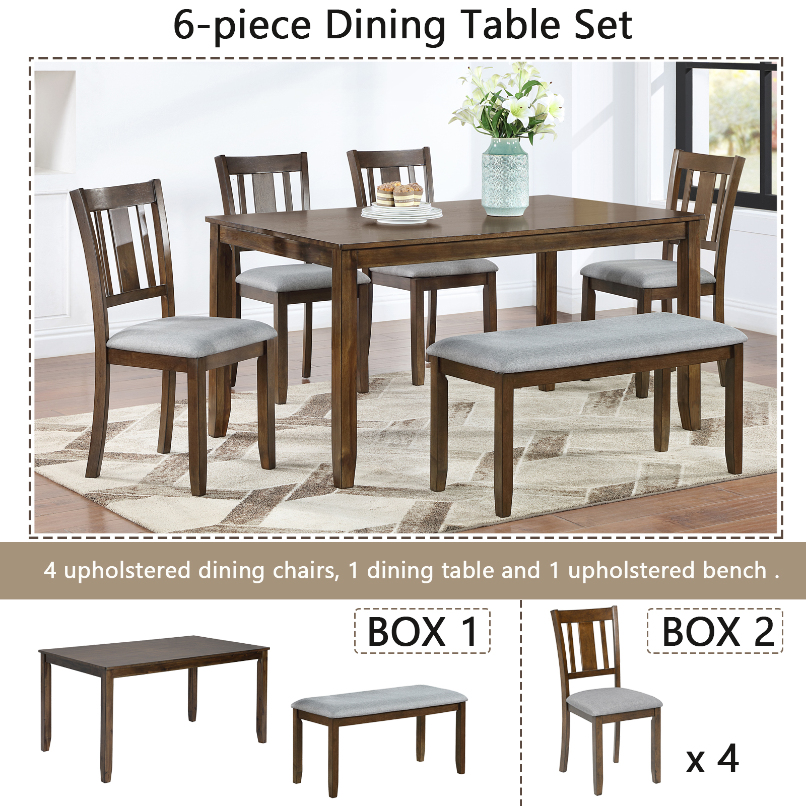Dining Table Set for 6 - Image 13