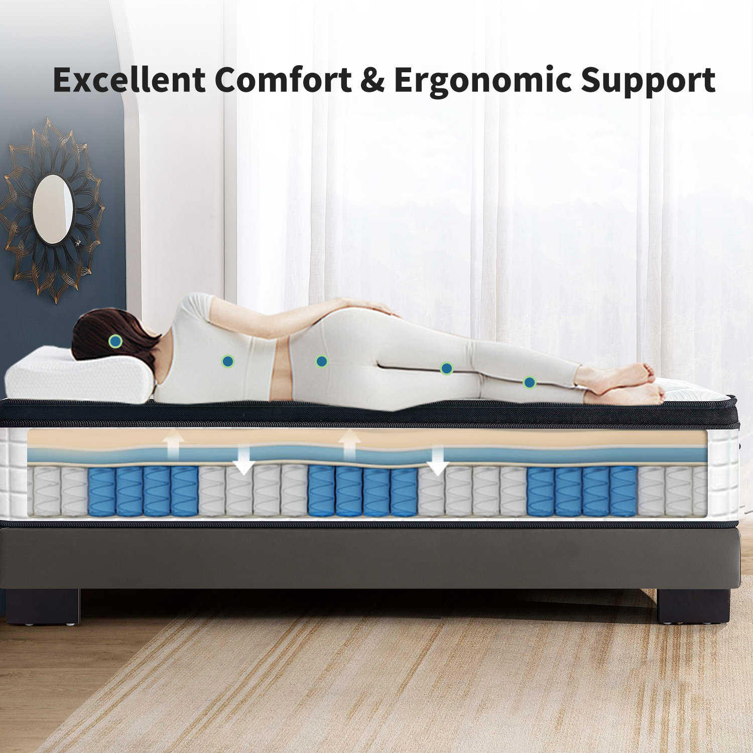 12 Inch Hybrid Mattress - Image 3