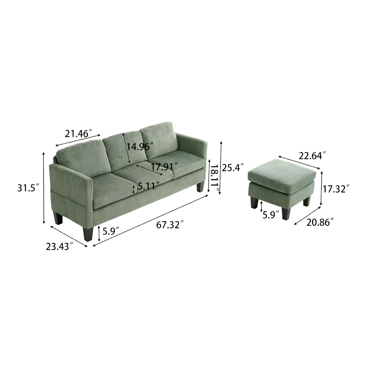 3-Seater Sofa - Image 12
