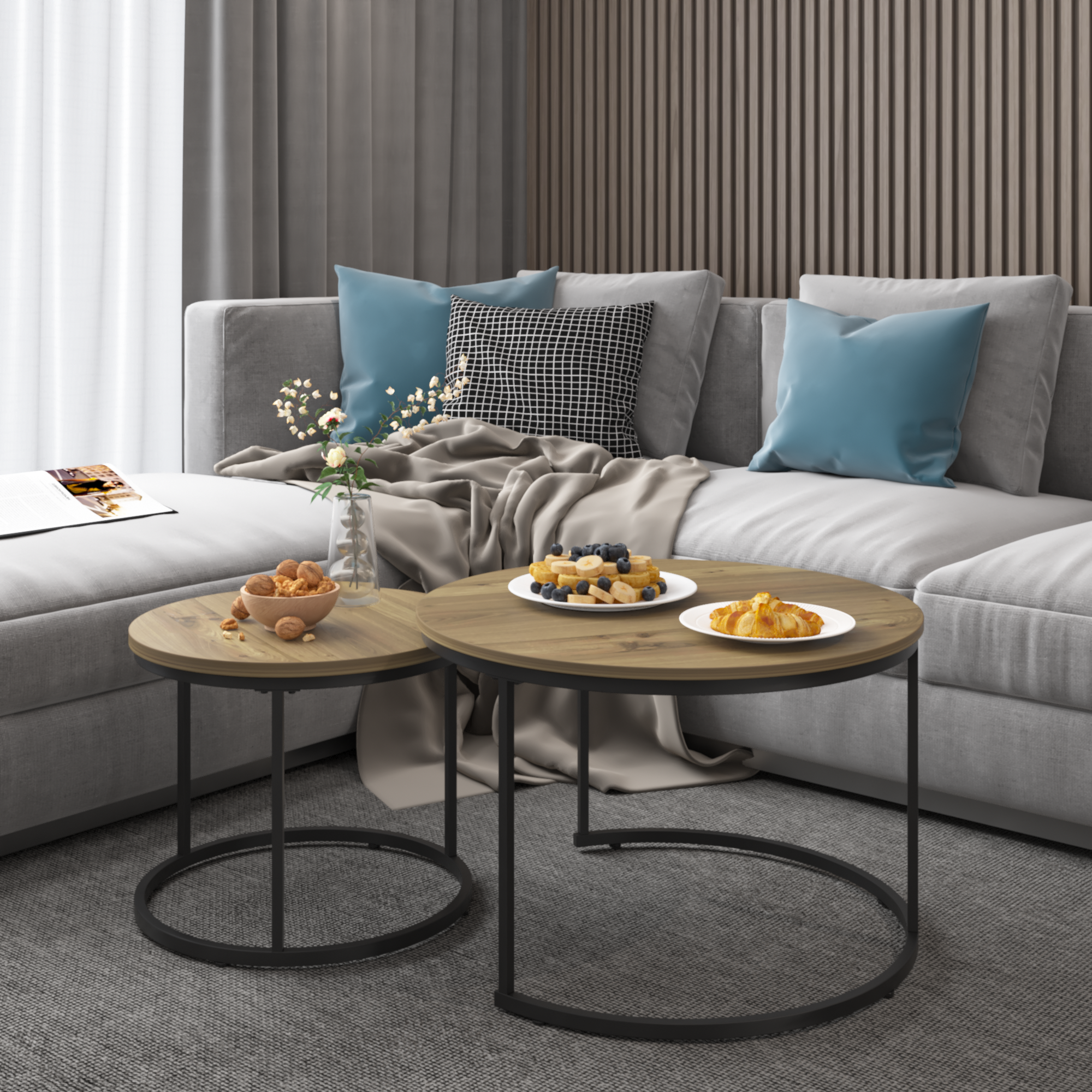 Nesting Coffee Table Set of 2 - Image 7