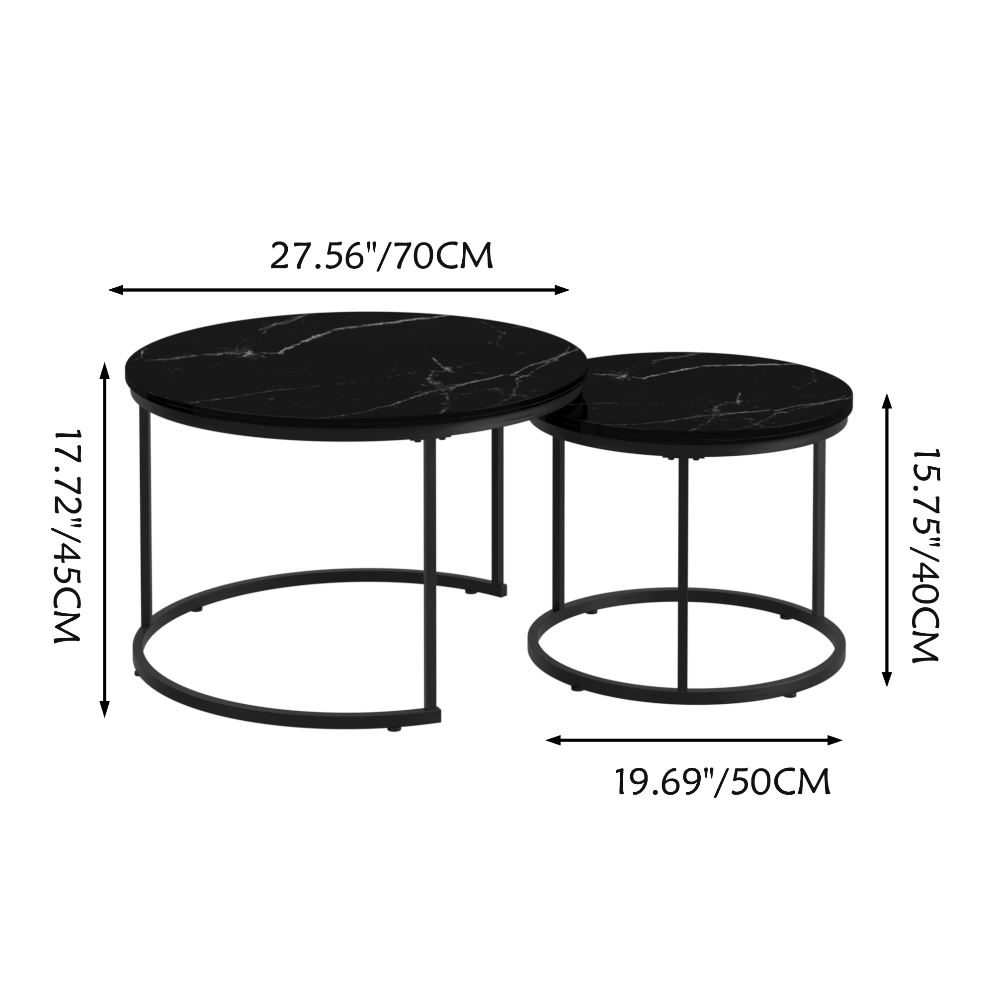 Nesting Coffee Table Set of 2 - Image 10