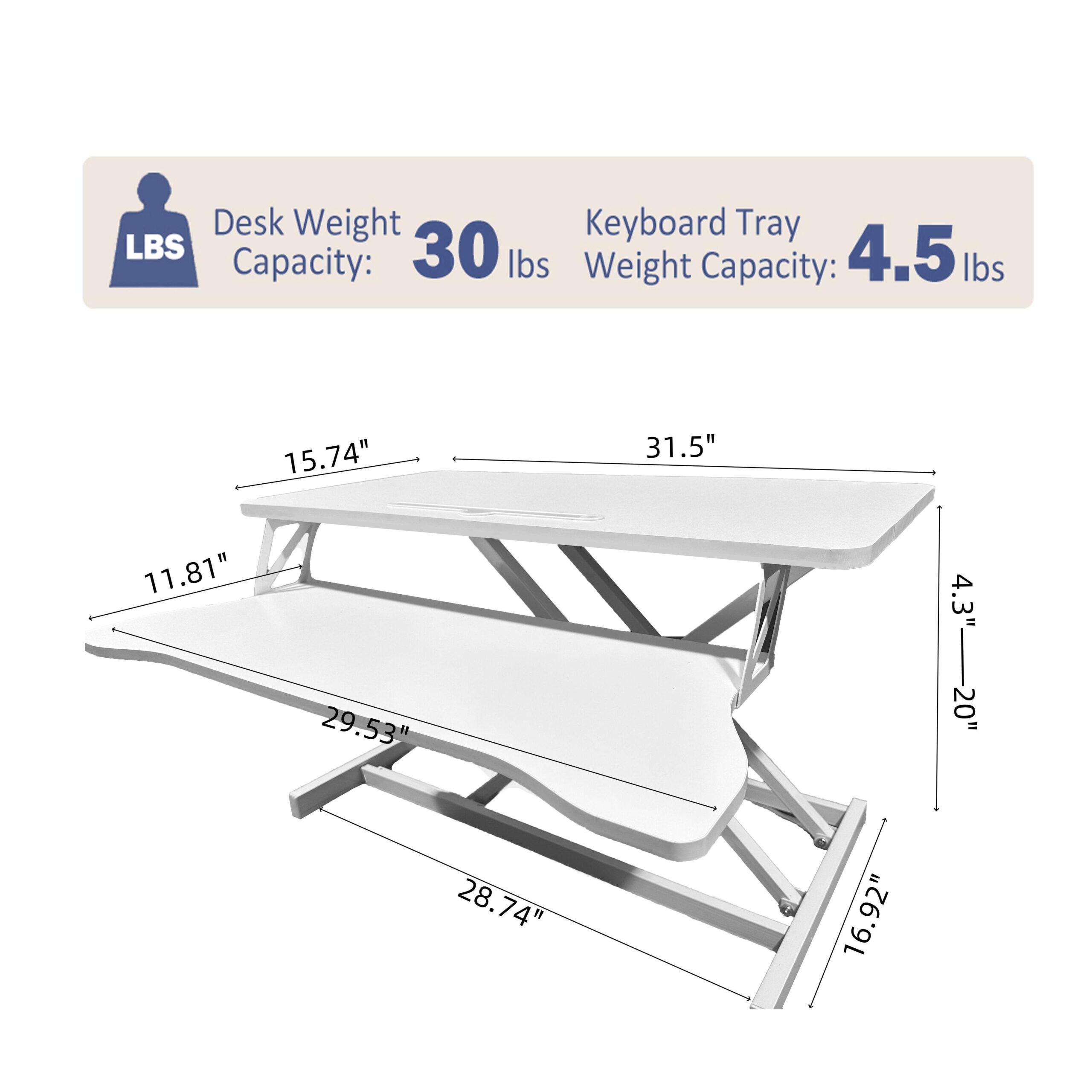 32 inch Standing Desk Converter - Image 9