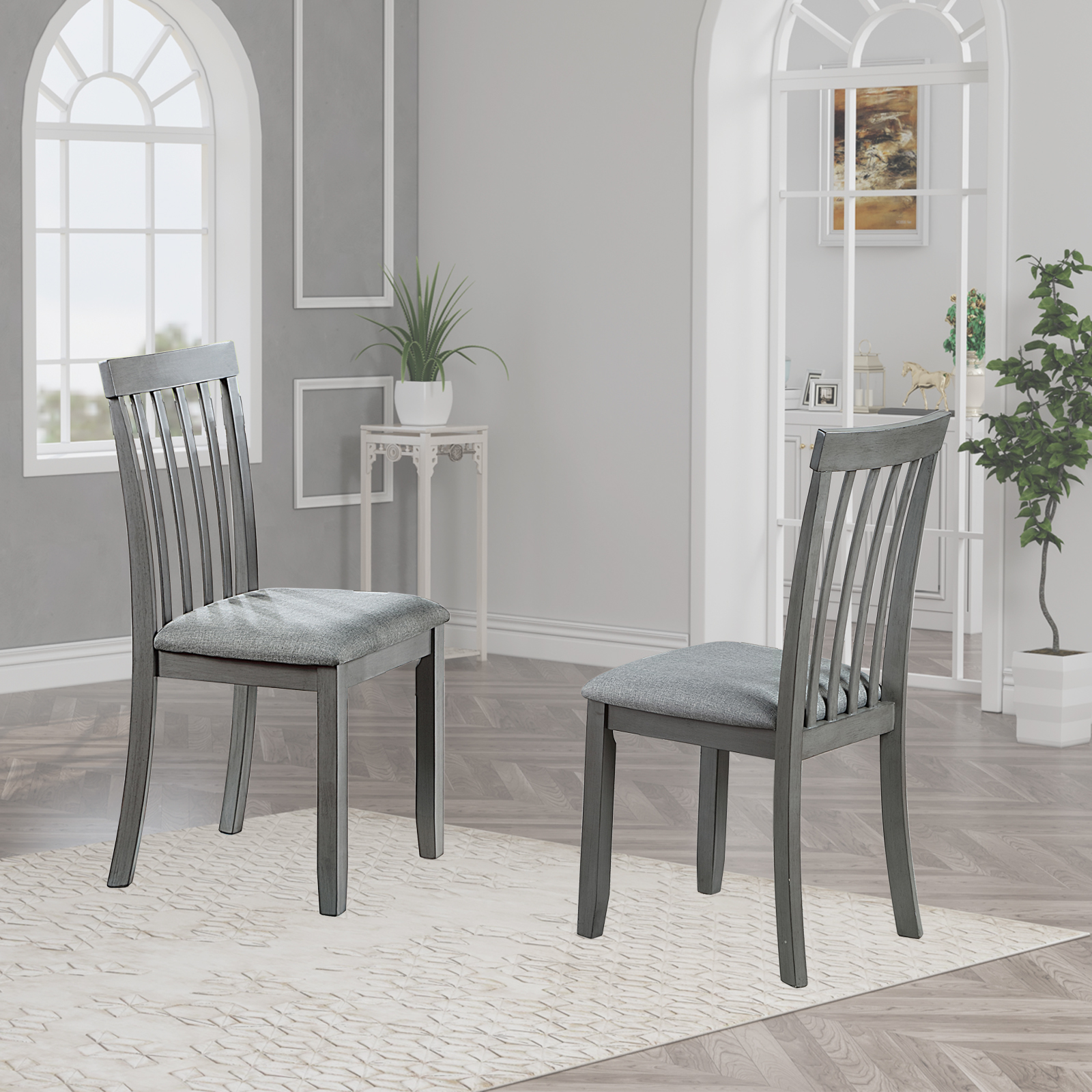 Solid Wood Dining Chairs Set of 4 - Image 2
