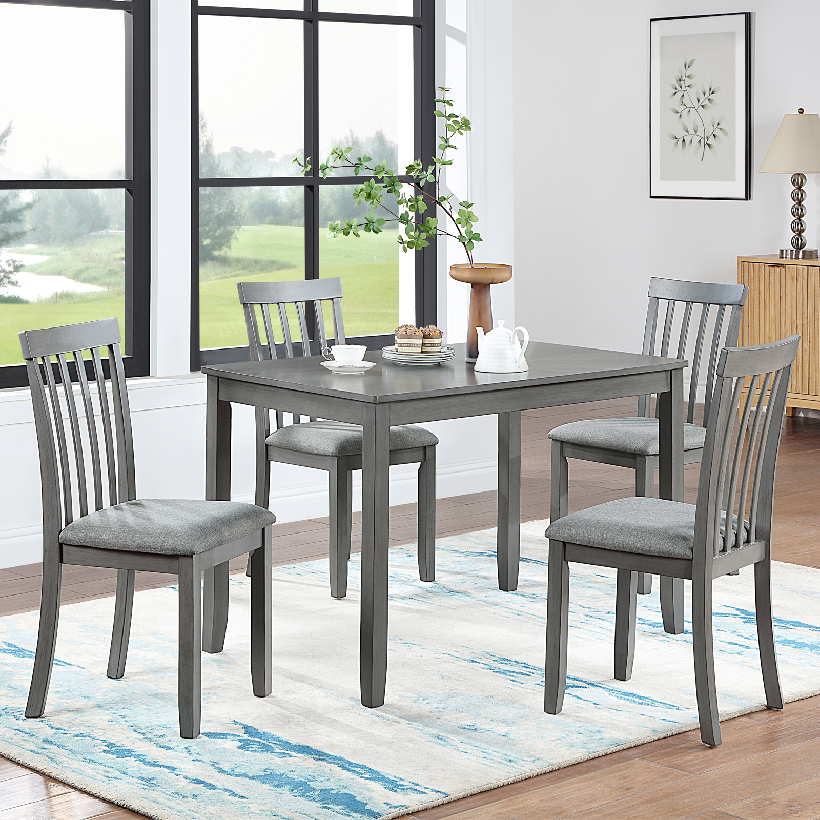 Solid Wood Dining Chairs Set of 4 - Image 9