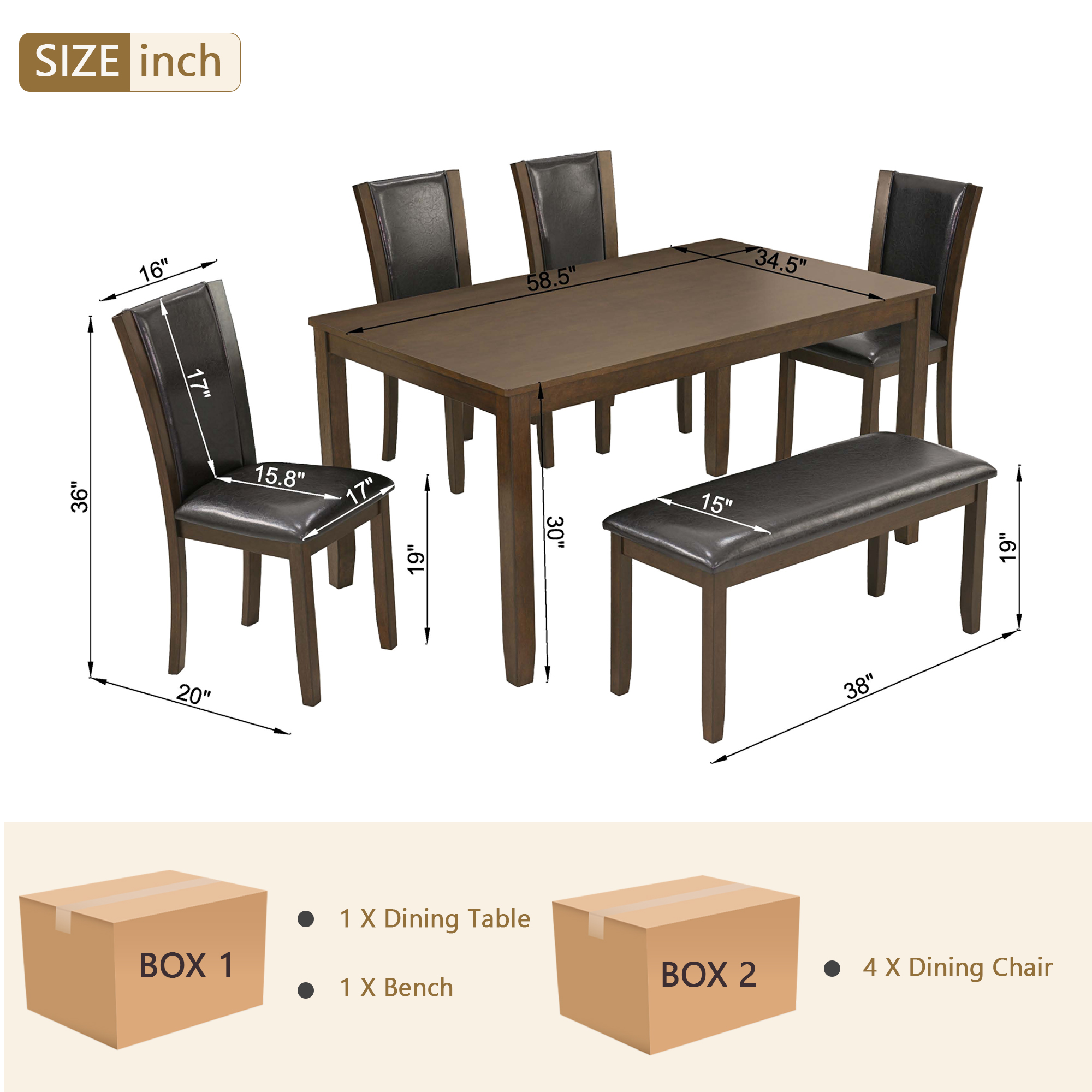 Dining Table Set for 4-6 - Image 4