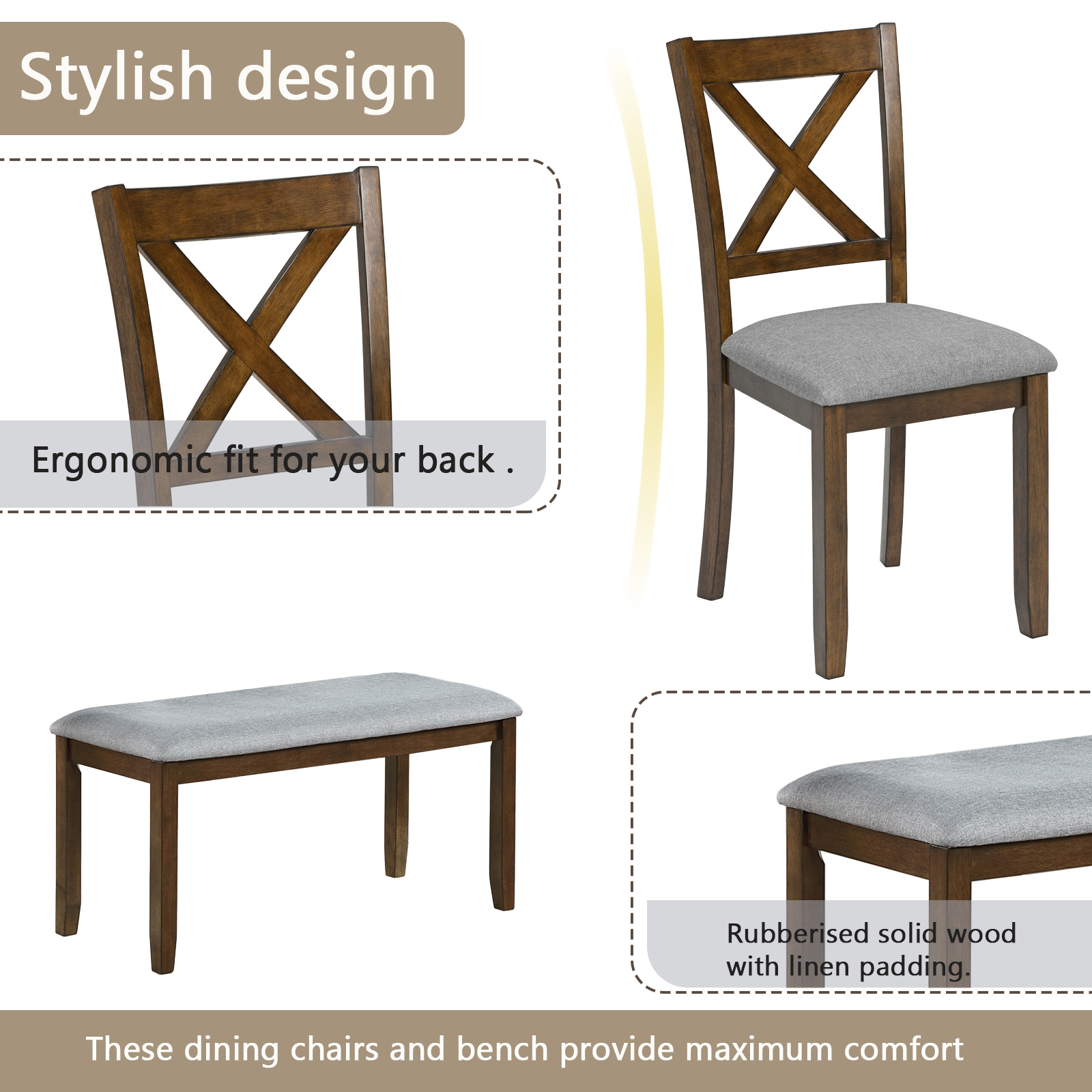 Dining Table Set for 6 - Image 10