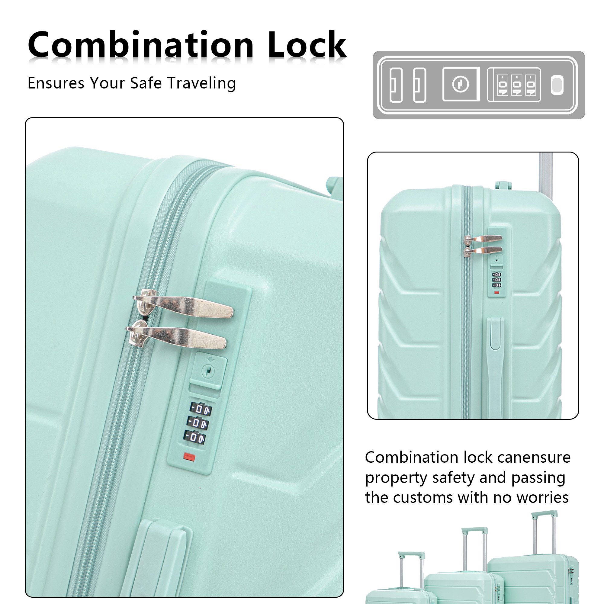 Luggage Set, 3 Piece Suitcase Set - Image 13