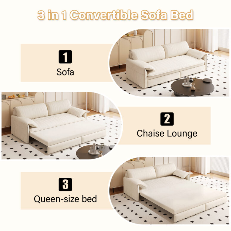 3 in 1 Convertible Sofa Bed