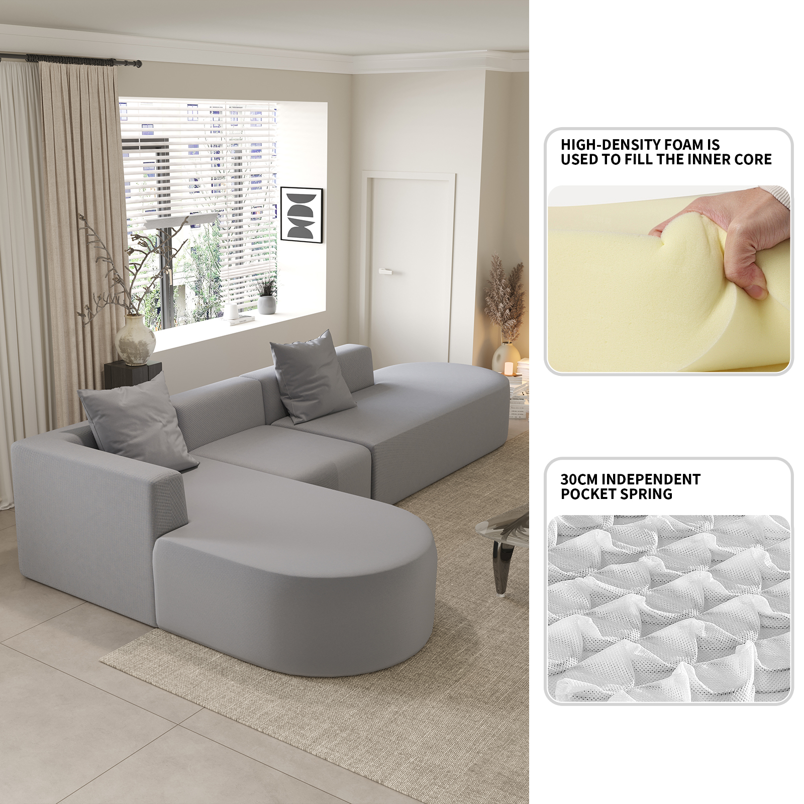 110 inch Modular Sectional Sofa - Image 6
