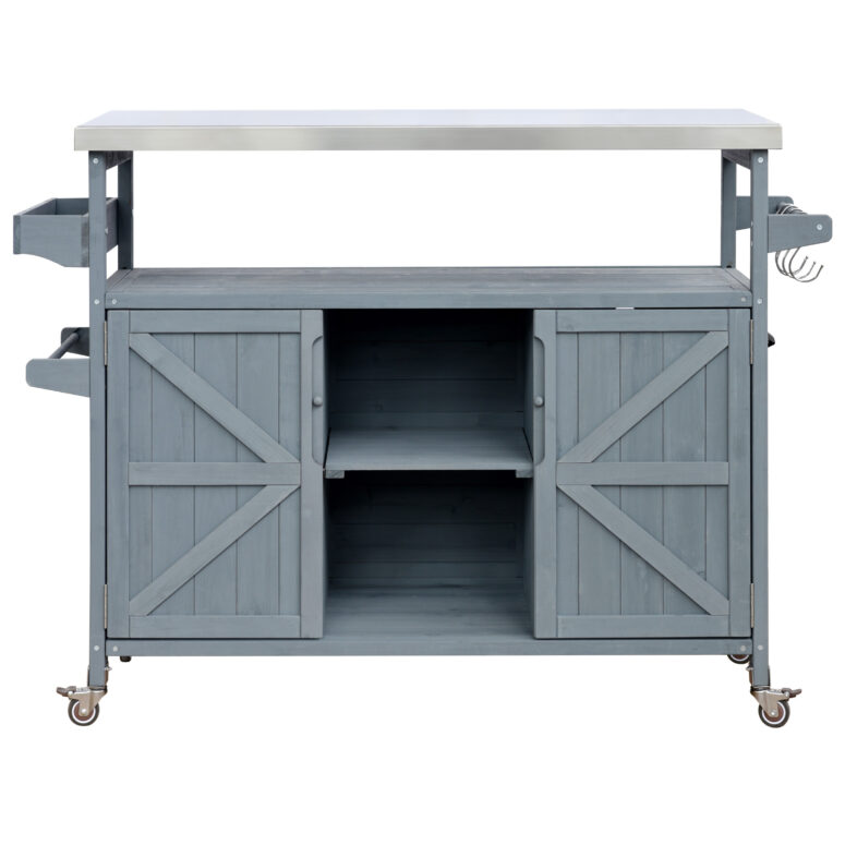 Kitchen Island, Rolling Storage Cart - Image 9