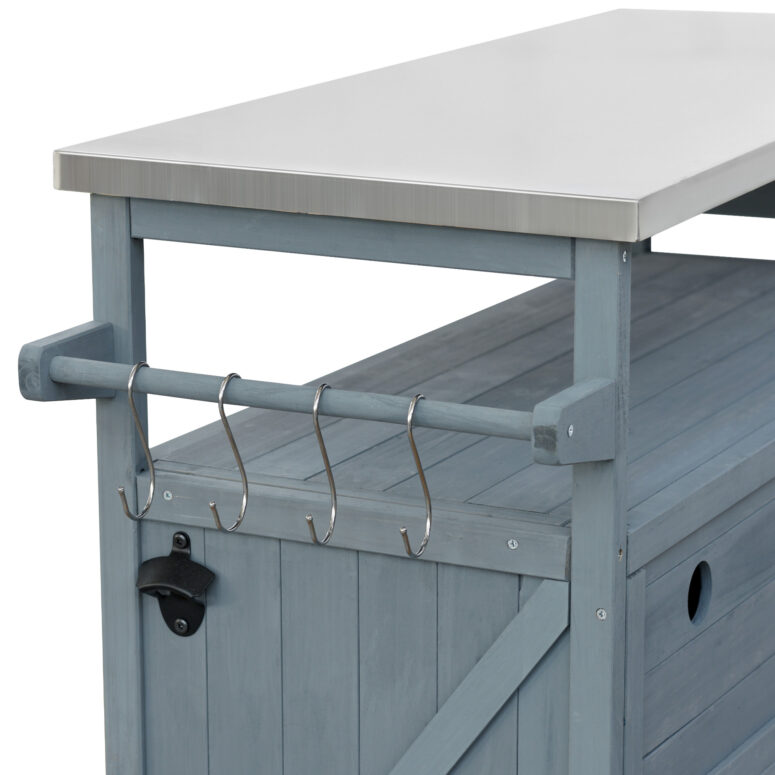 Kitchen Island, Rolling Storage Cart - Image 4