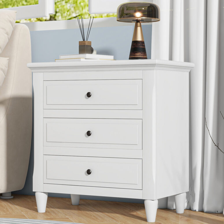 3 Drawers Nightstand - Image 3